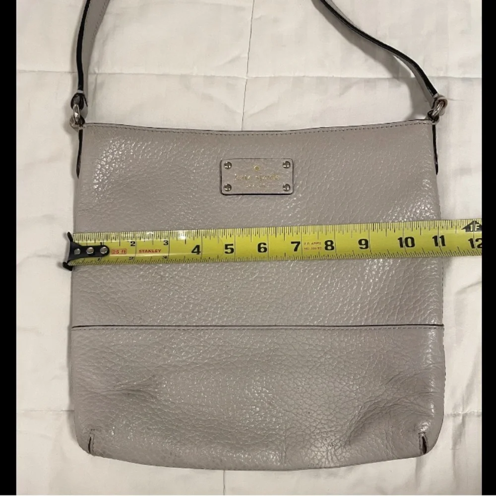 Kate Spade Purse Bay Street Cora Crossbody White Leather Pebbled Shoulder Bag